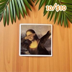 Mona Lisa Dab Meme Sticker – 2 3/4” Glossy Finish
